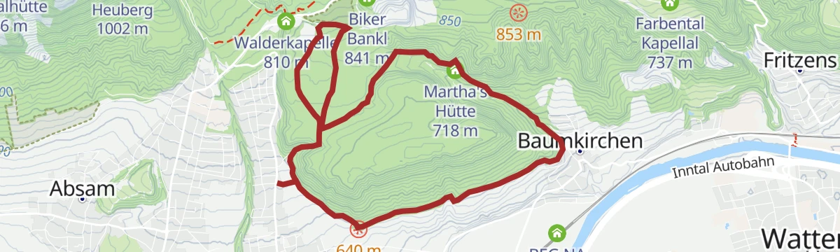 Route map: Baumkirchner Waldrunde